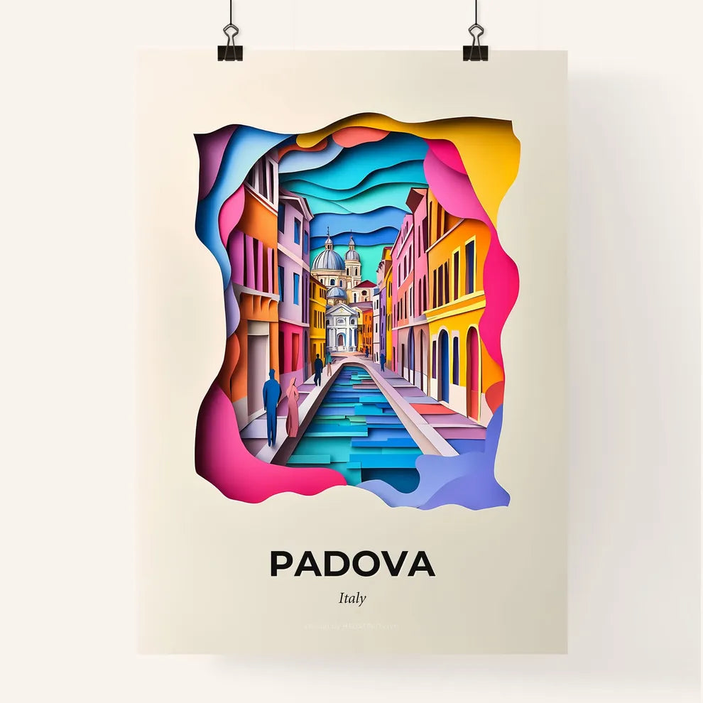 Vivid Padua, Italy, Colorful Poster