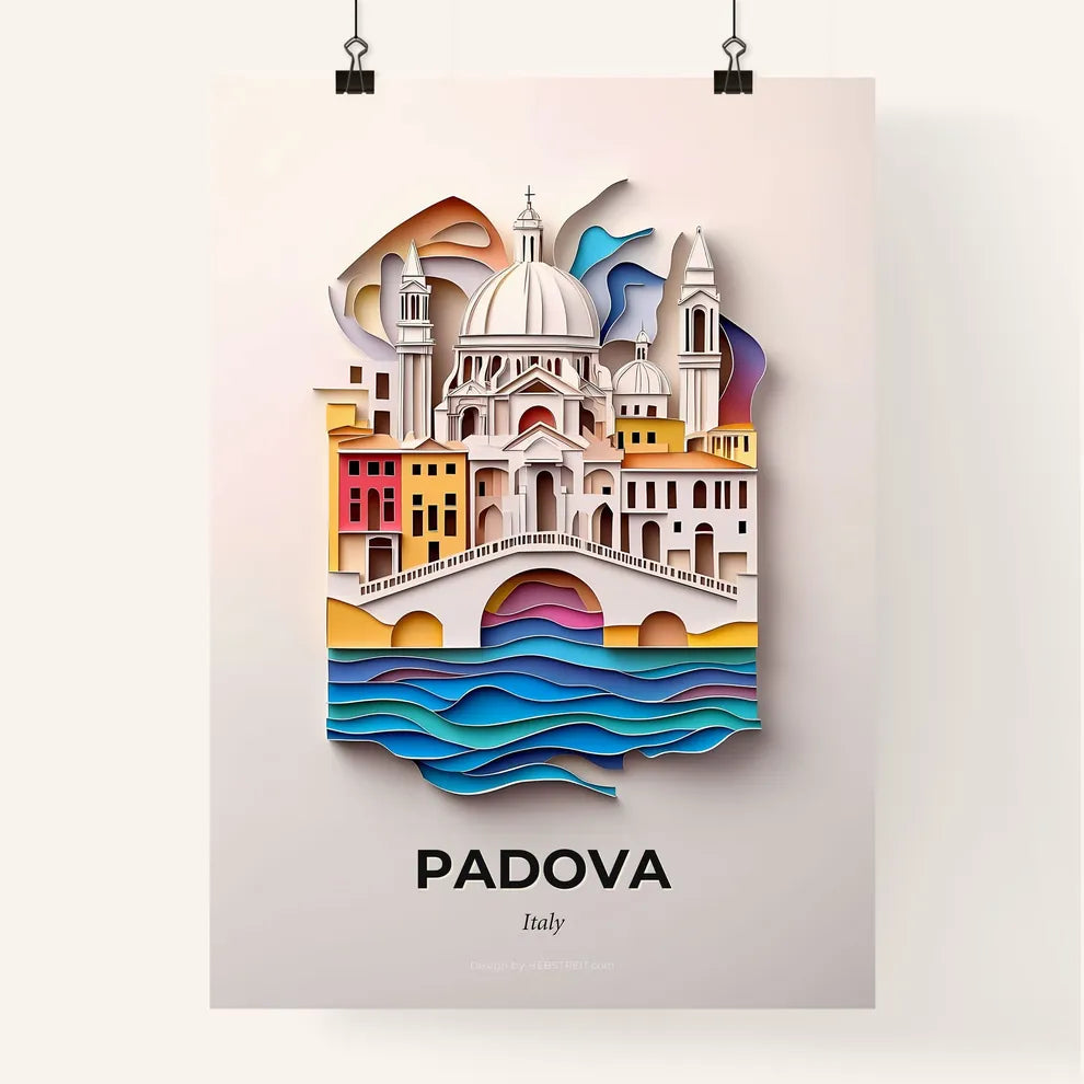 Vivid Padua, Italy, Colorful Poster