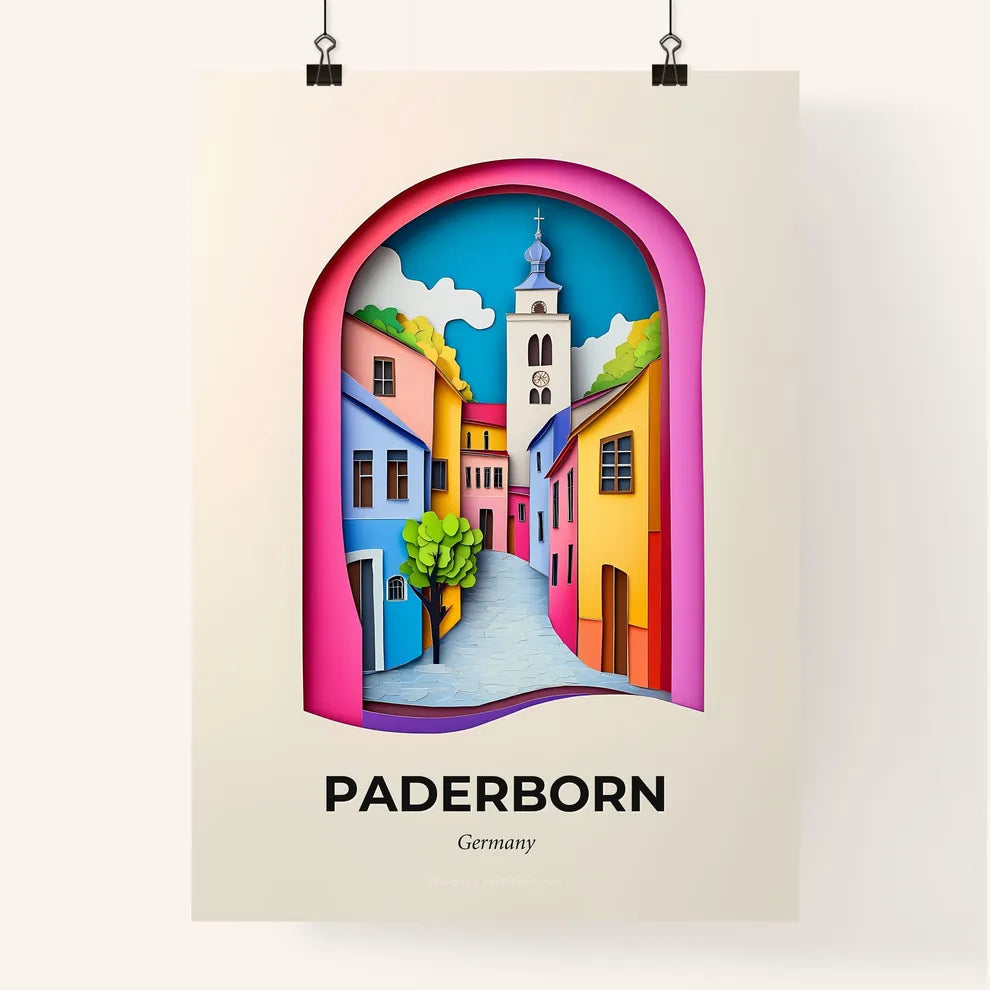 Vivid Paderborn, Germany, Colorful Poster