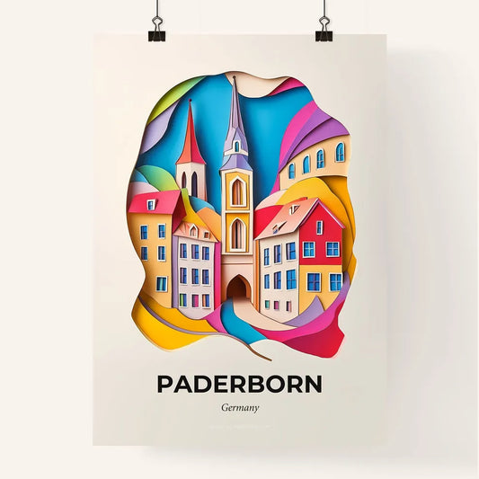 Vivid Paderborn, Germany, Colorful Poster