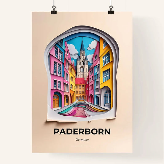 Vivid Paderborn, Germany, Colorful Poster