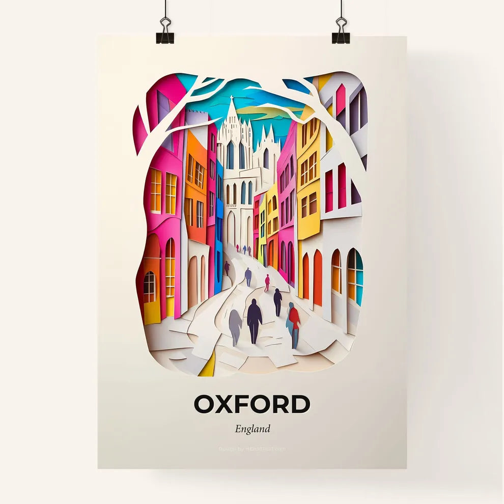 Vivid Oxford, England, Colorful Poster