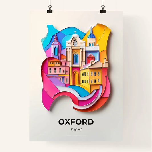 Vivid Oxford, England, Colorful Poster