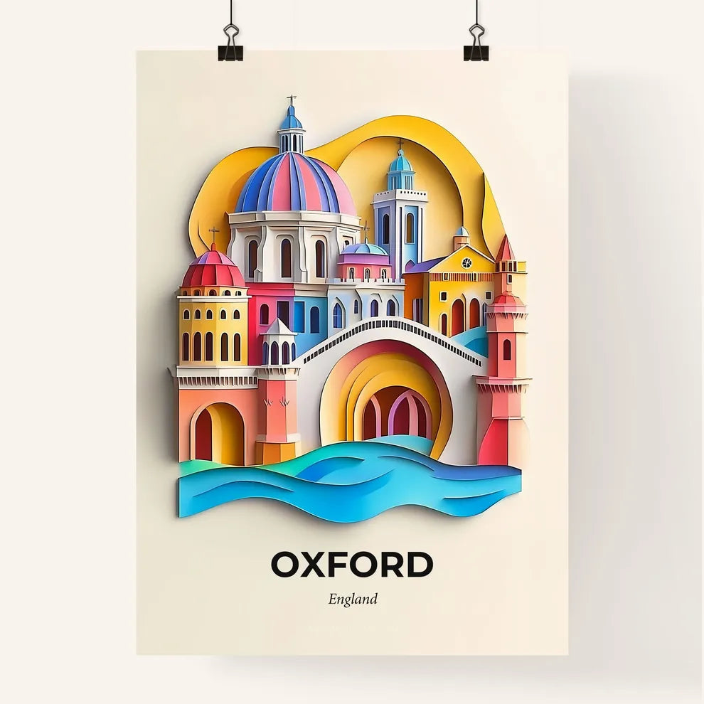 Vivid Oxford, England, Colorful Poster