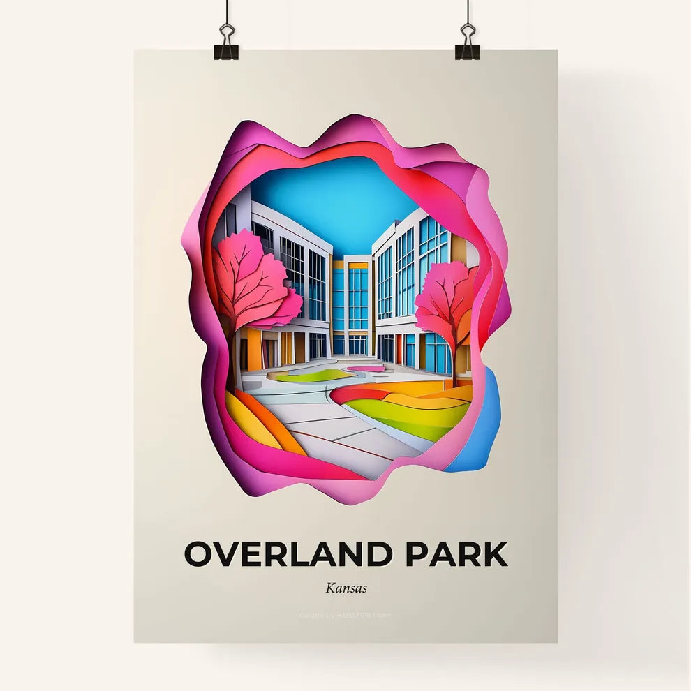 Vivid Overland Park, Kansas, Colorful Poster