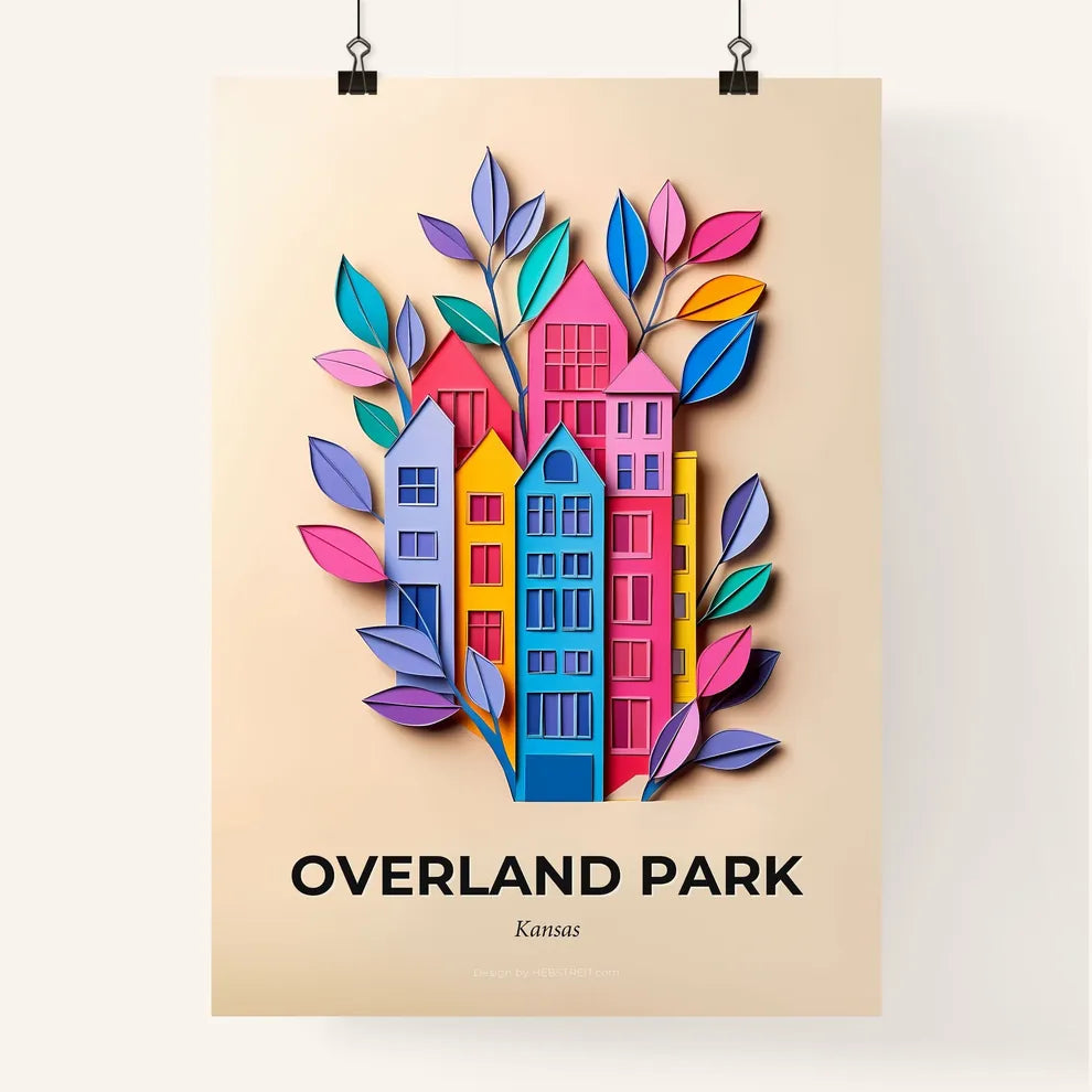 Vivid Overland Park, Kansas, Colorful Poster