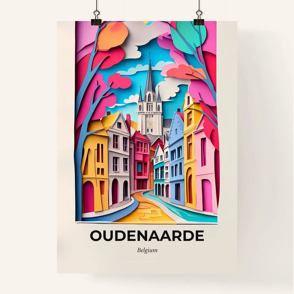 Vivid Oudenaarde , Belgium, Colorful Poster