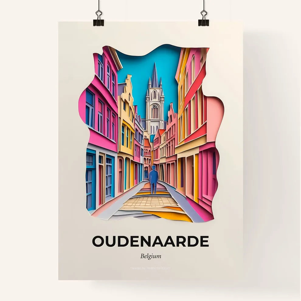 Vivid Oudenaarde , Belgium, Colorful Poster