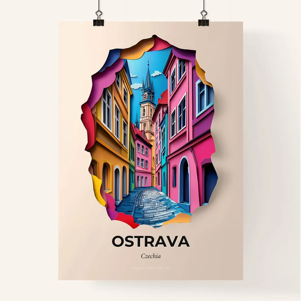 Vivid Ostrava, Czechia, Colorful Poster