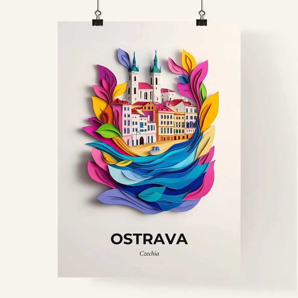 Vivid Ostrava, Czechia, Colorful Poster