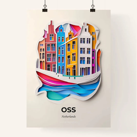 Vivid Oss, Netherlands, Colorful Poster