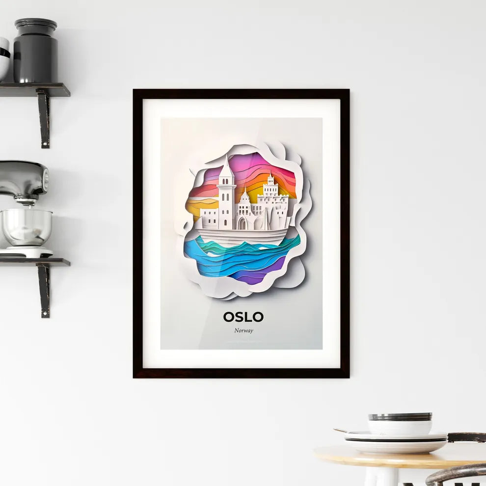 Vivid Oslo, Norway, Framed Wall Art