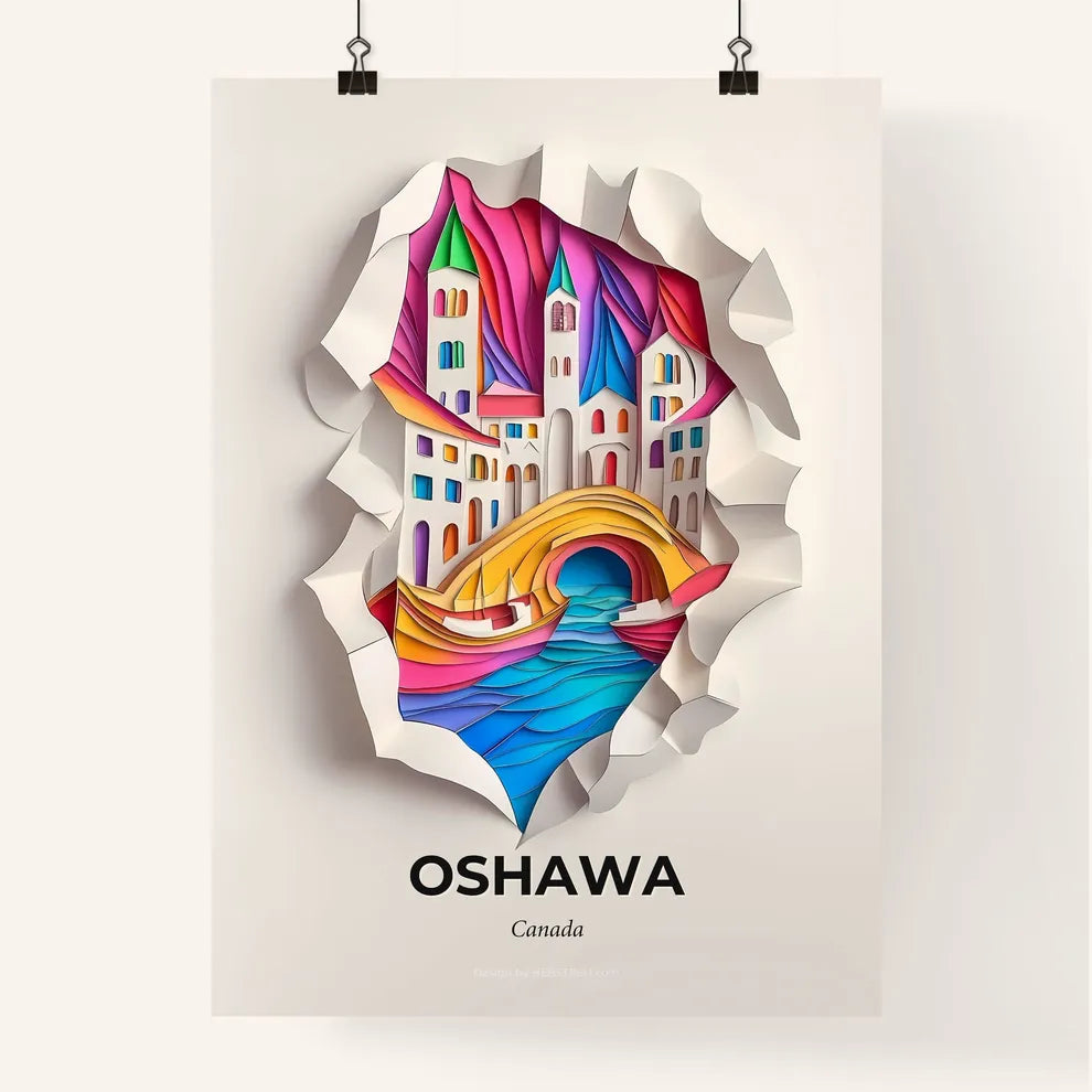 Vivid Oshawa, Canada, Colorful Poster
