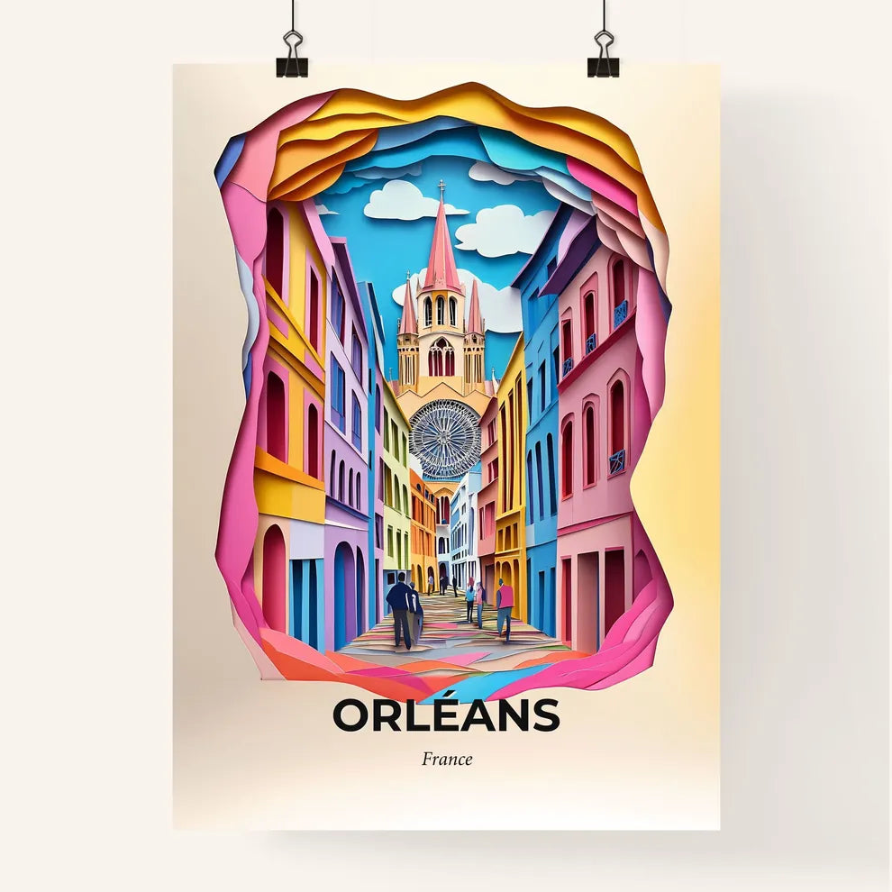Vivid Orléans, France, Colorful Poster