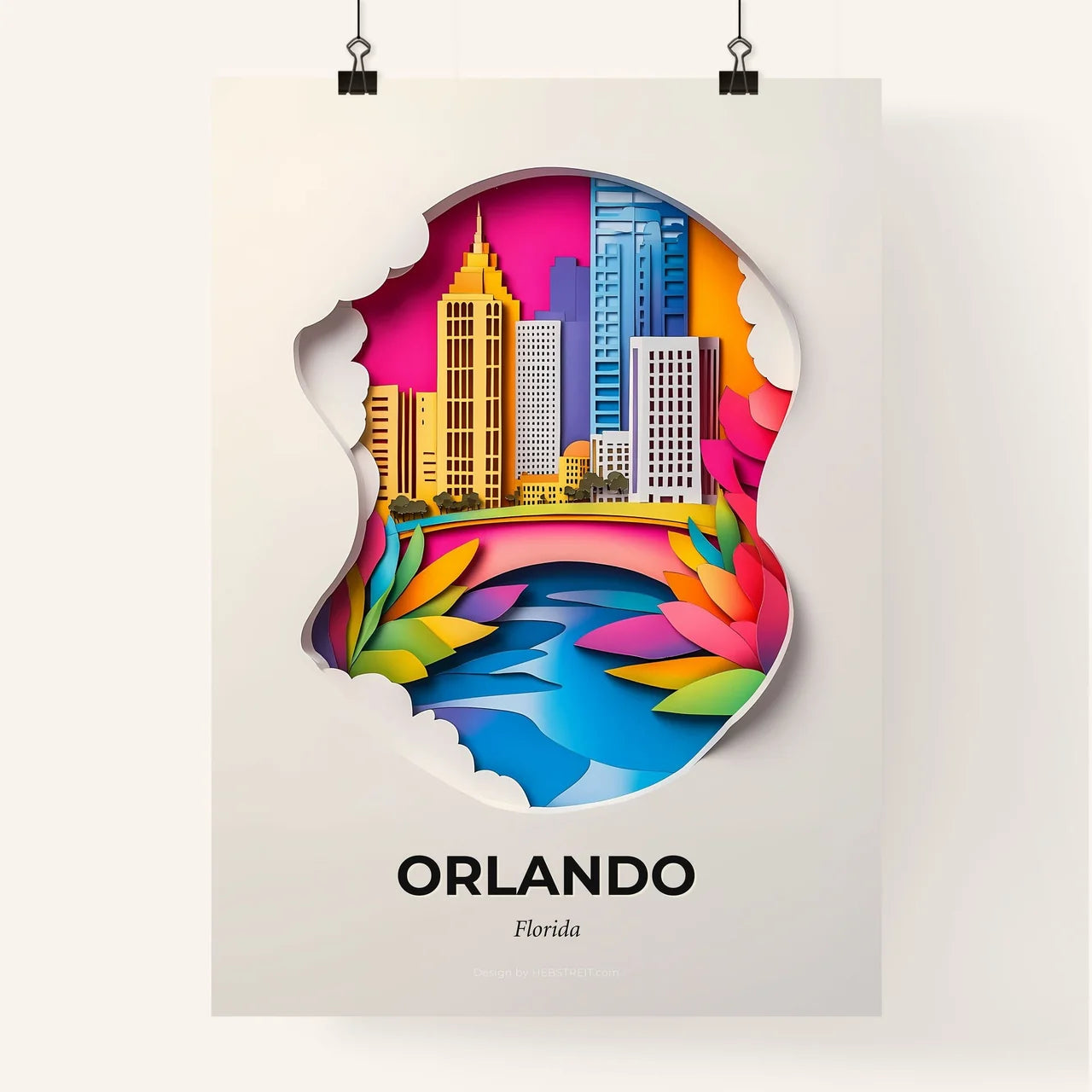 Vivid Orlando, Florida, Colorful Poster