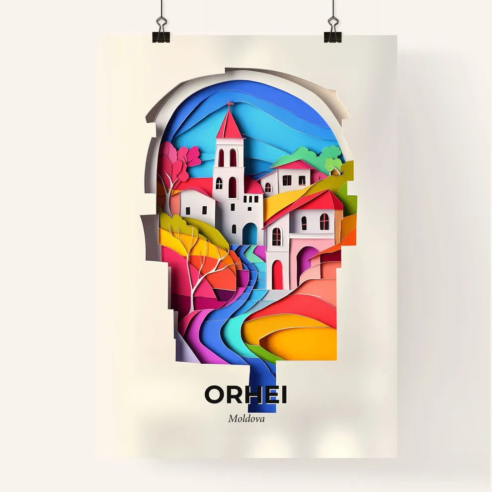 Vivid Orhei, Moldova, Colorful Poster