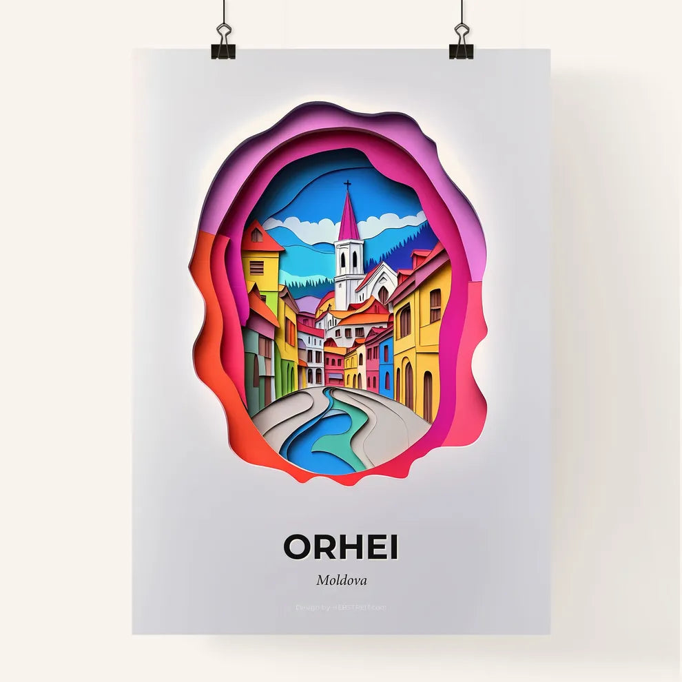 Vivid Orhei, Moldova, Colorful Poster