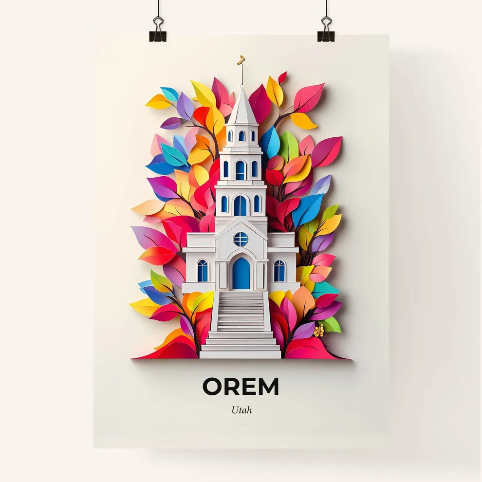 Vivid Orem, Utah, Colorful Poster