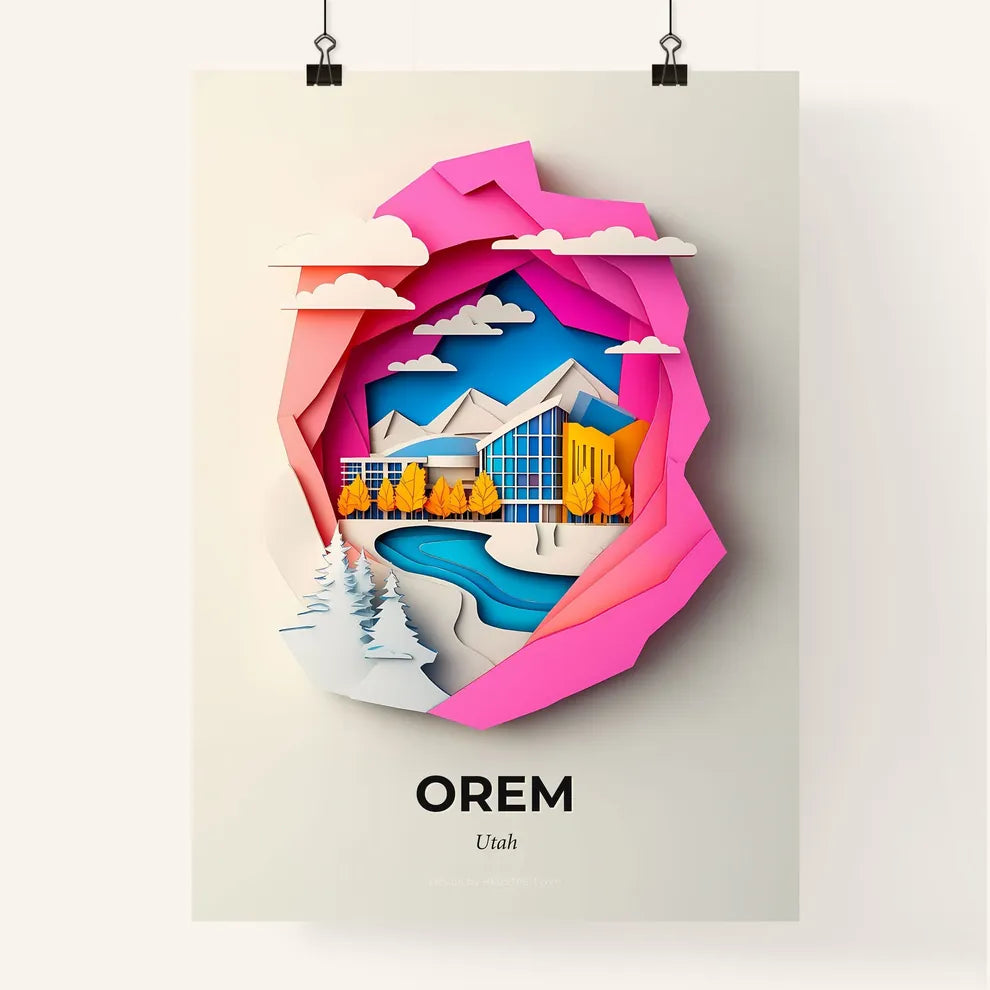 Vivid Orem, Utah, Colorful Poster