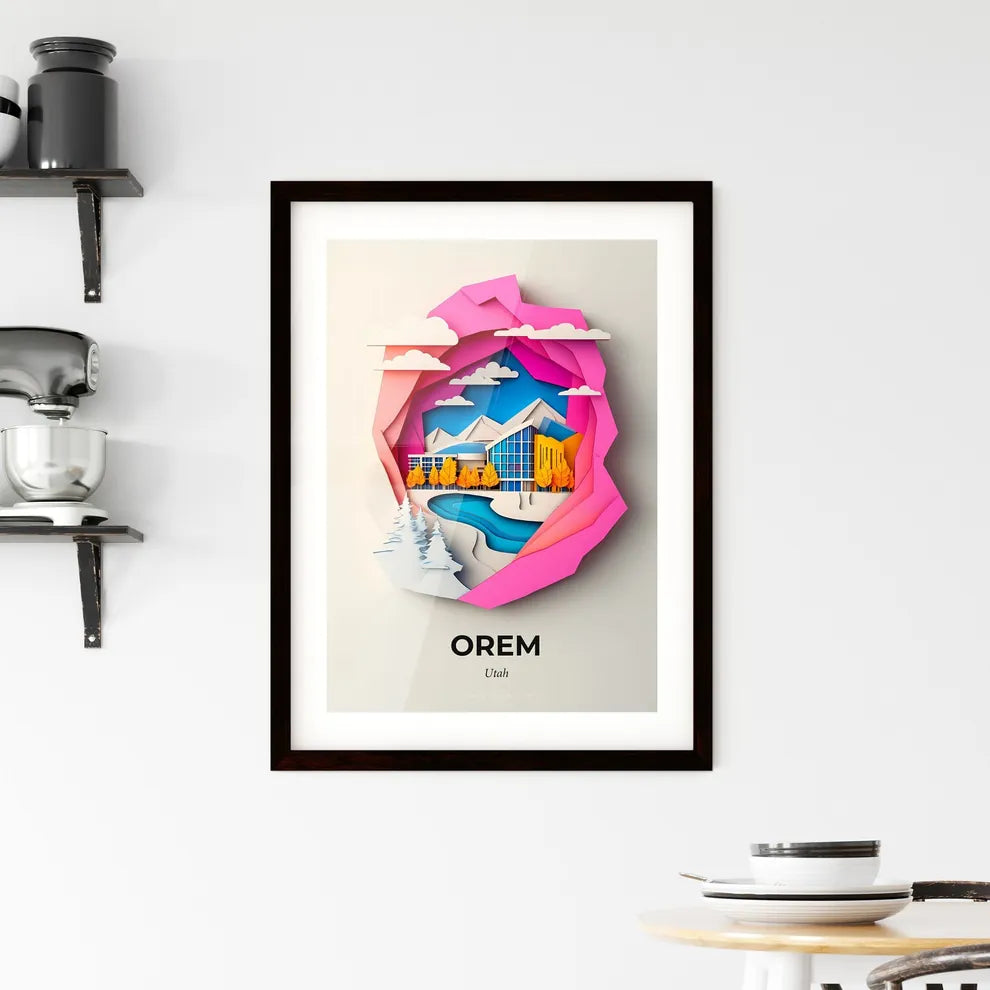 Vivid Orem, Utah, Framed Wall Art