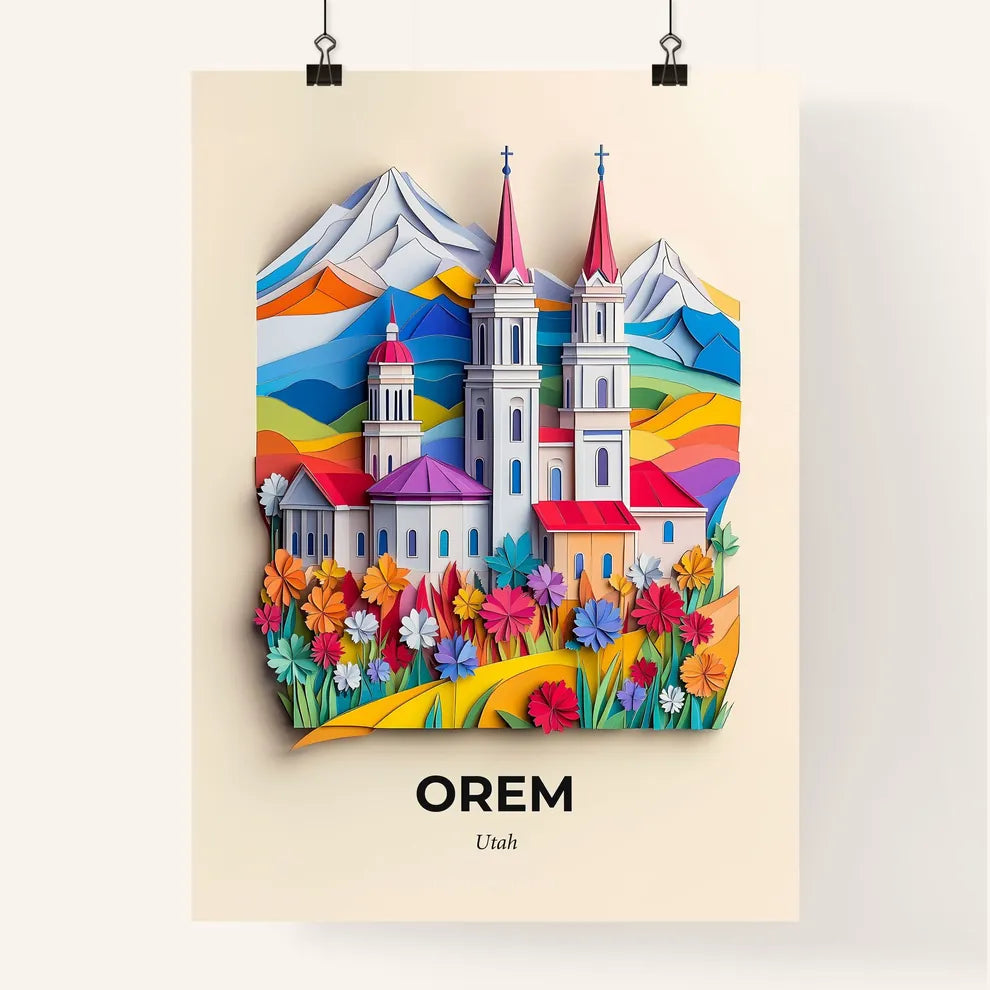 Vivid Orem, Utah, Colorful Poster