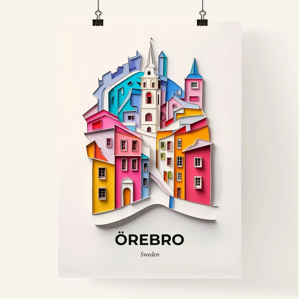 Vivid Örebro, Sweden, Colorful Poster