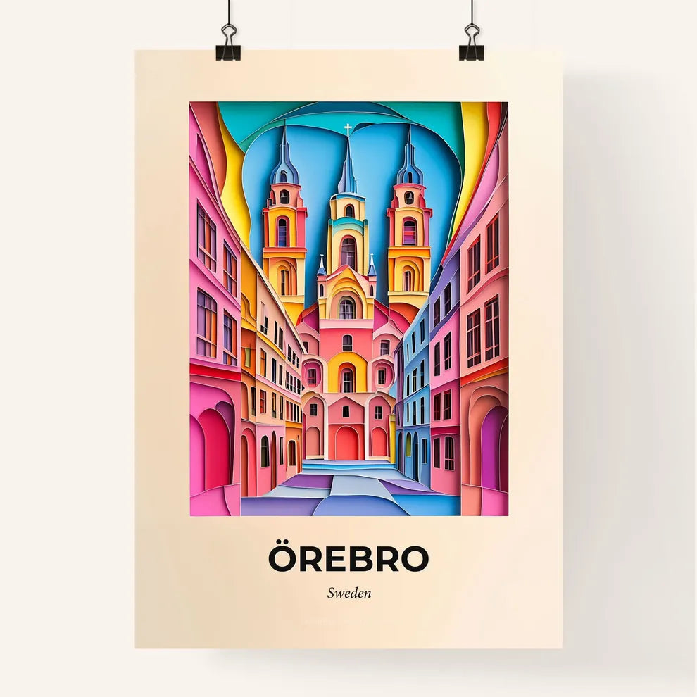 Vivid Örebro, Sweden, Colorful Poster