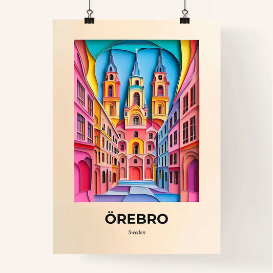 Vivid Örebro, Sweden, Colorful Poster
