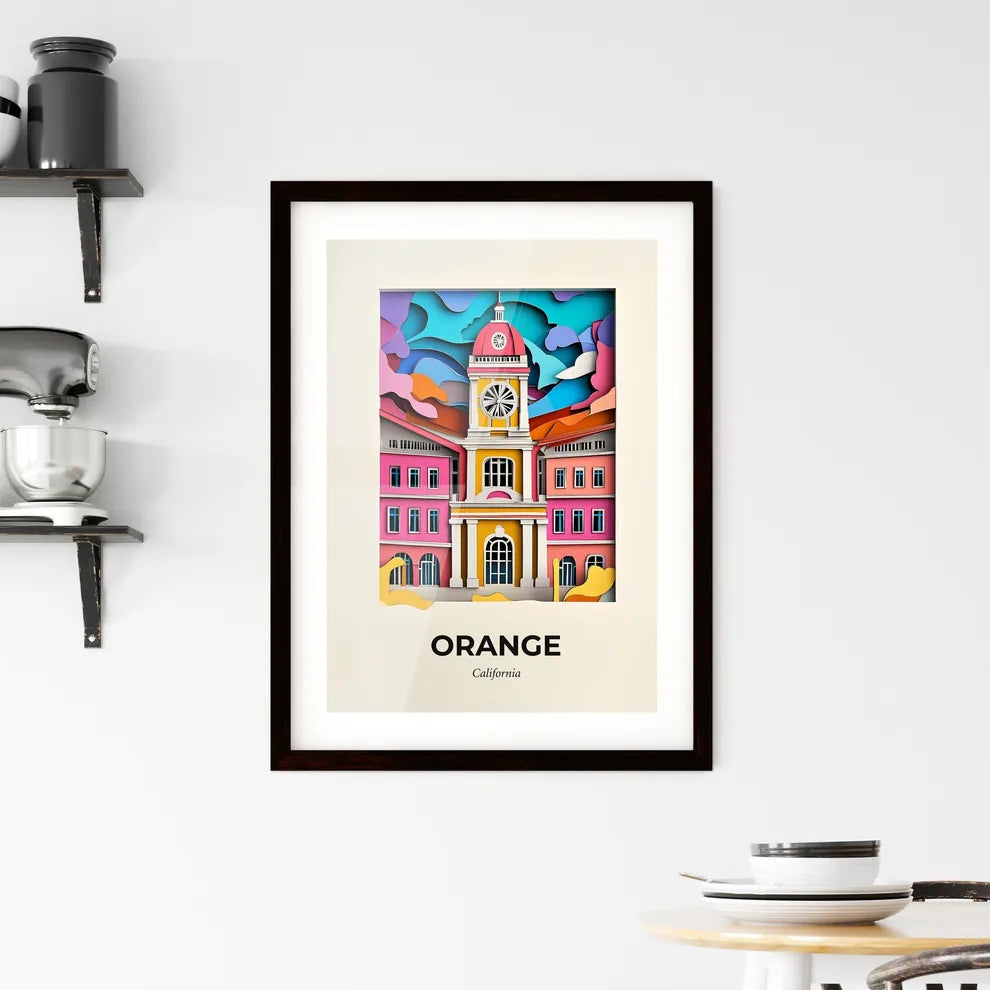 Vivid Orange, California, Framed Wall Art