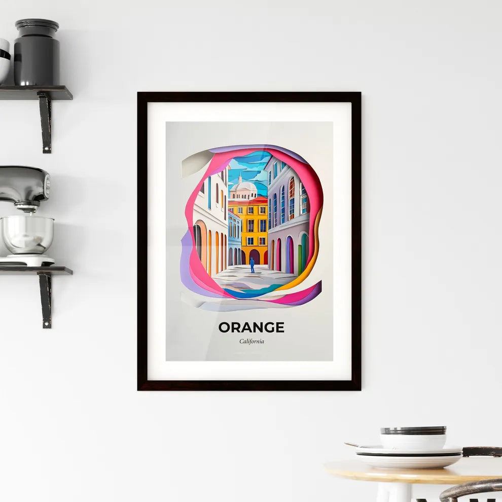 Vivid Orange, California, Framed Wall Art