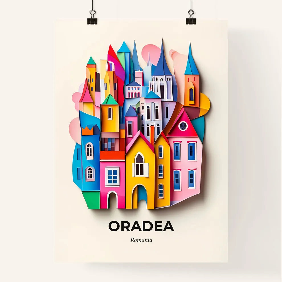 Vivid Oradea, Romania, Colorful Poster
