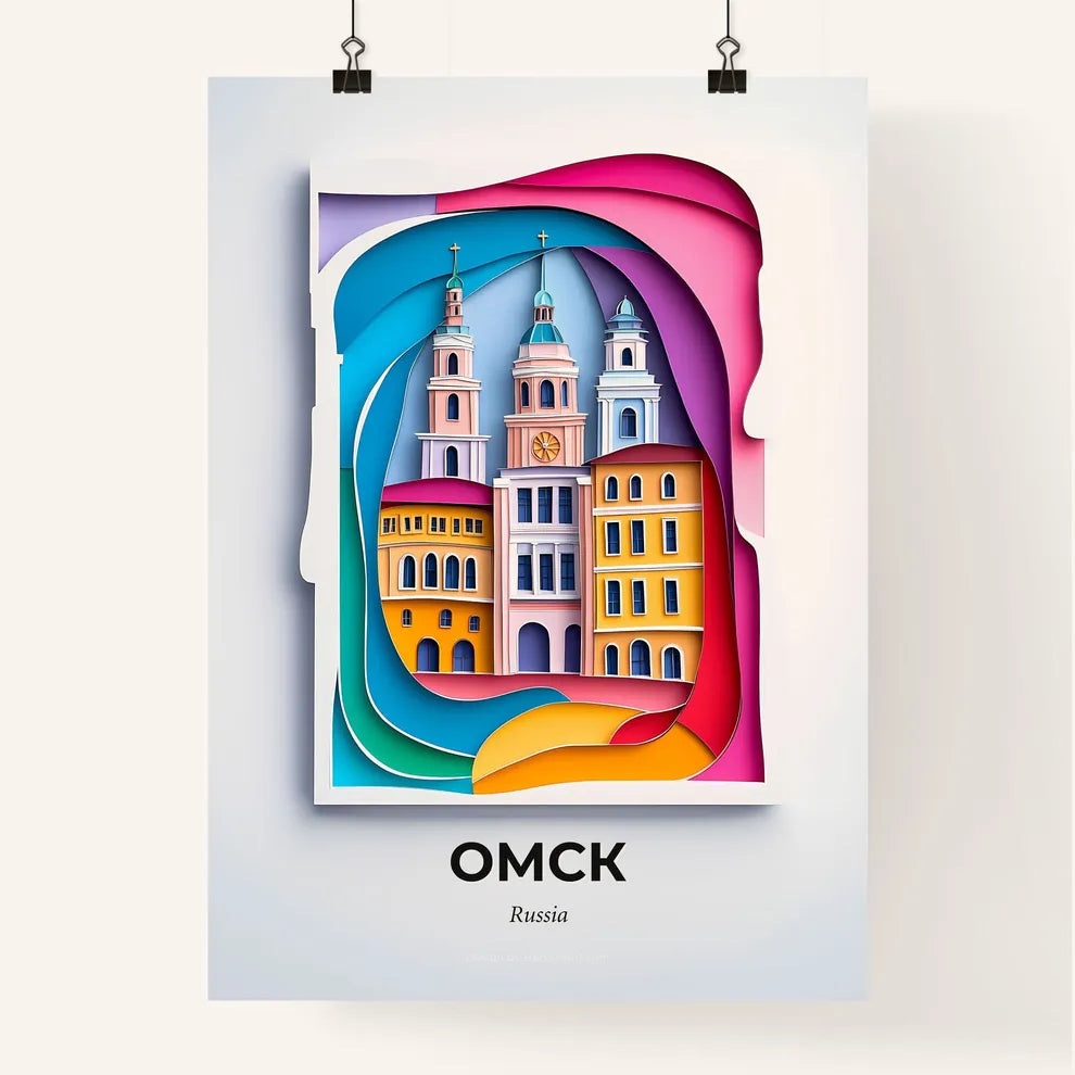 Vivid Omsk, Russia, Colorful Poster