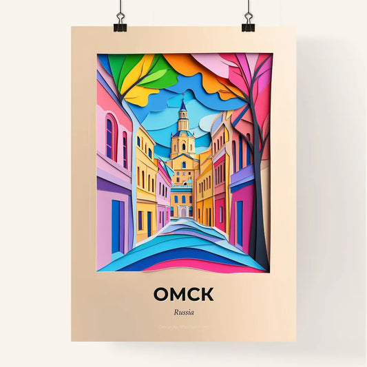 Vivid Omsk, Russia, Colorful Poster