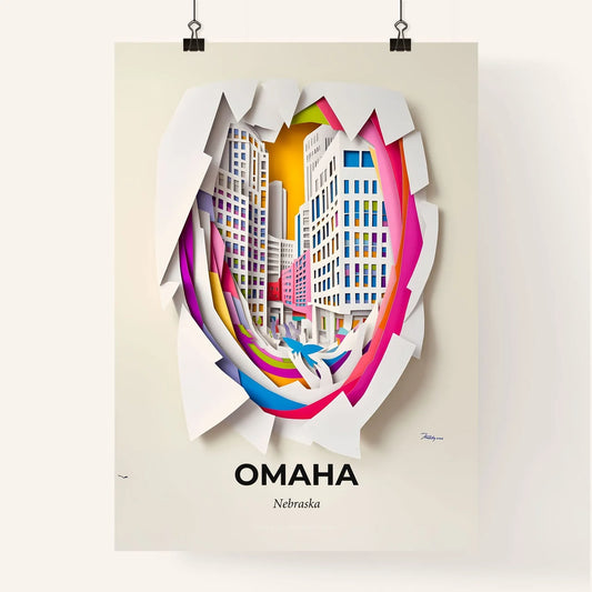 Vivid Omaha, Nebraska, Colorful Poster