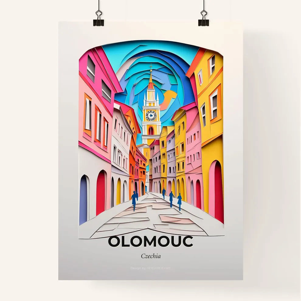 Vivid Olomouc, Czechia, Colorful Poster