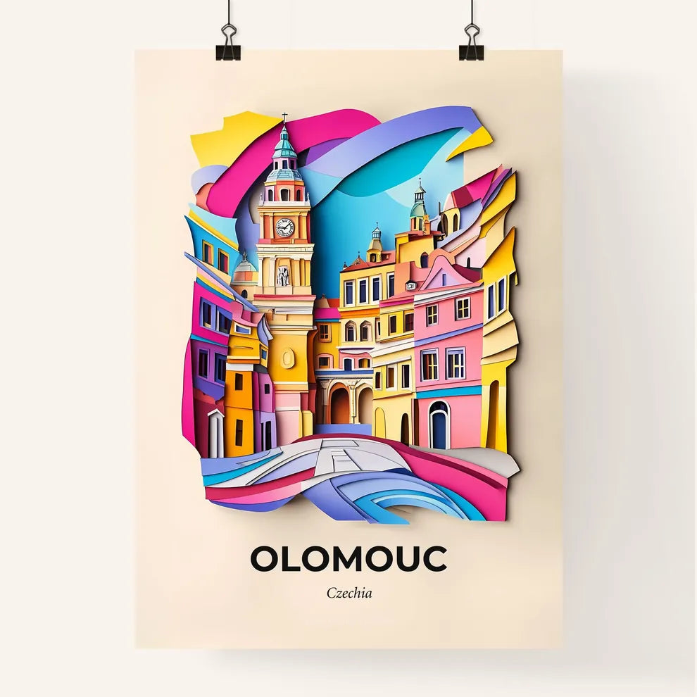 Vivid Olomouc, Czechia, Colorful Poster