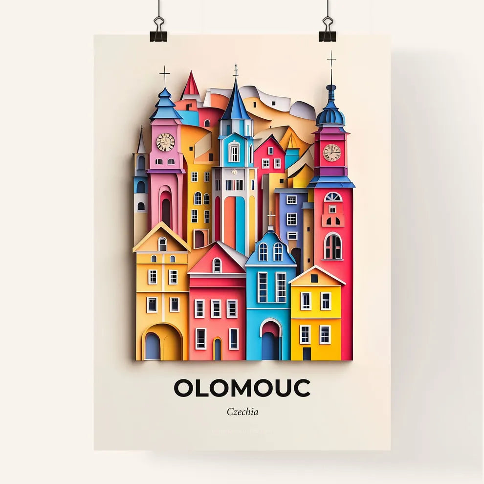 Vivid Olomouc, Czechia, Colorful Poster