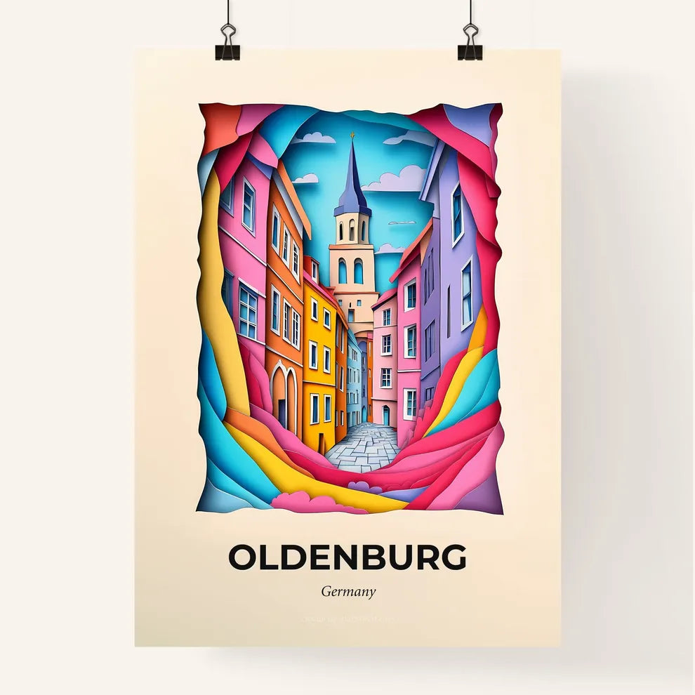Vivid Oldenburg, Germany, Colorful Poster