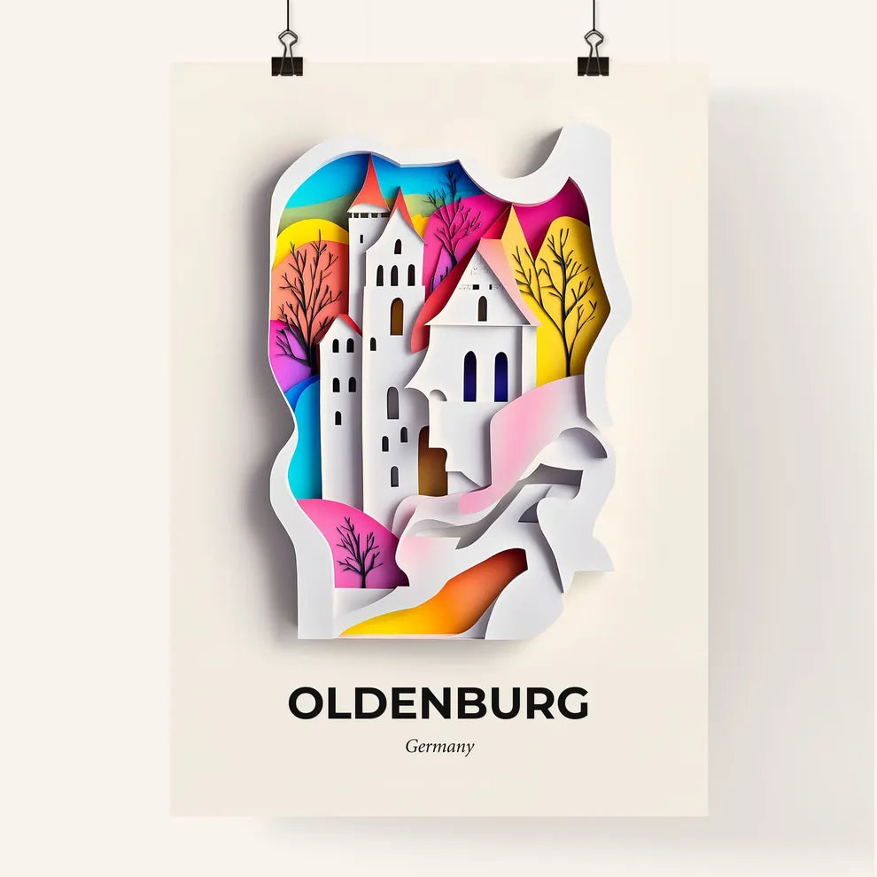 Vivid Oldenburg, Germany, Colorful Poster
