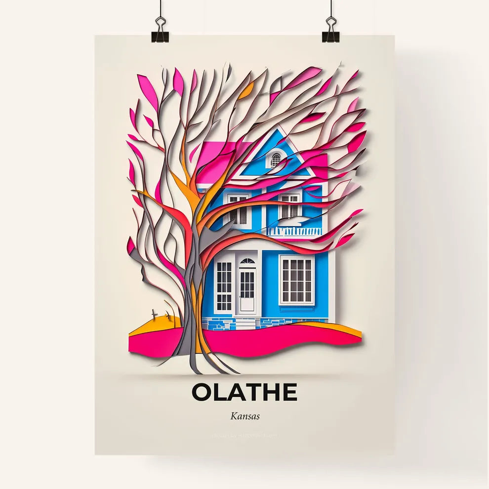 Vivid Olathe, Kansas, Colorful Poster