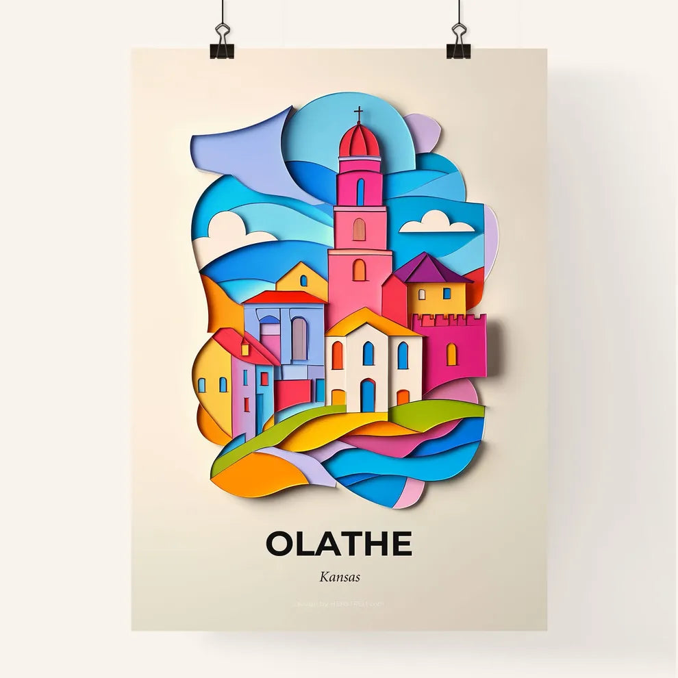 Vivid Olathe, Kansas, Colorful Poster