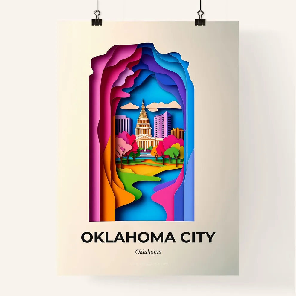 Vivid Oklahoma City, Oklahoma, Colorful Poster