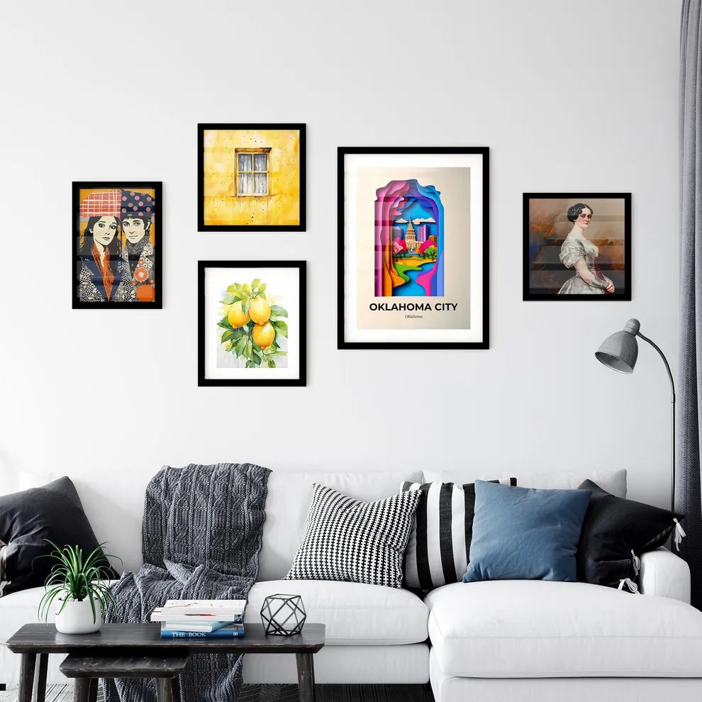 Vivid Oklahoma City, Oklahoma, Premium Framed Prints