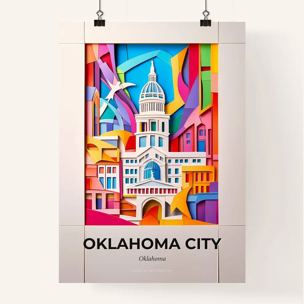 Vivid Oklahoma City, Oklahoma, Colorful Poster