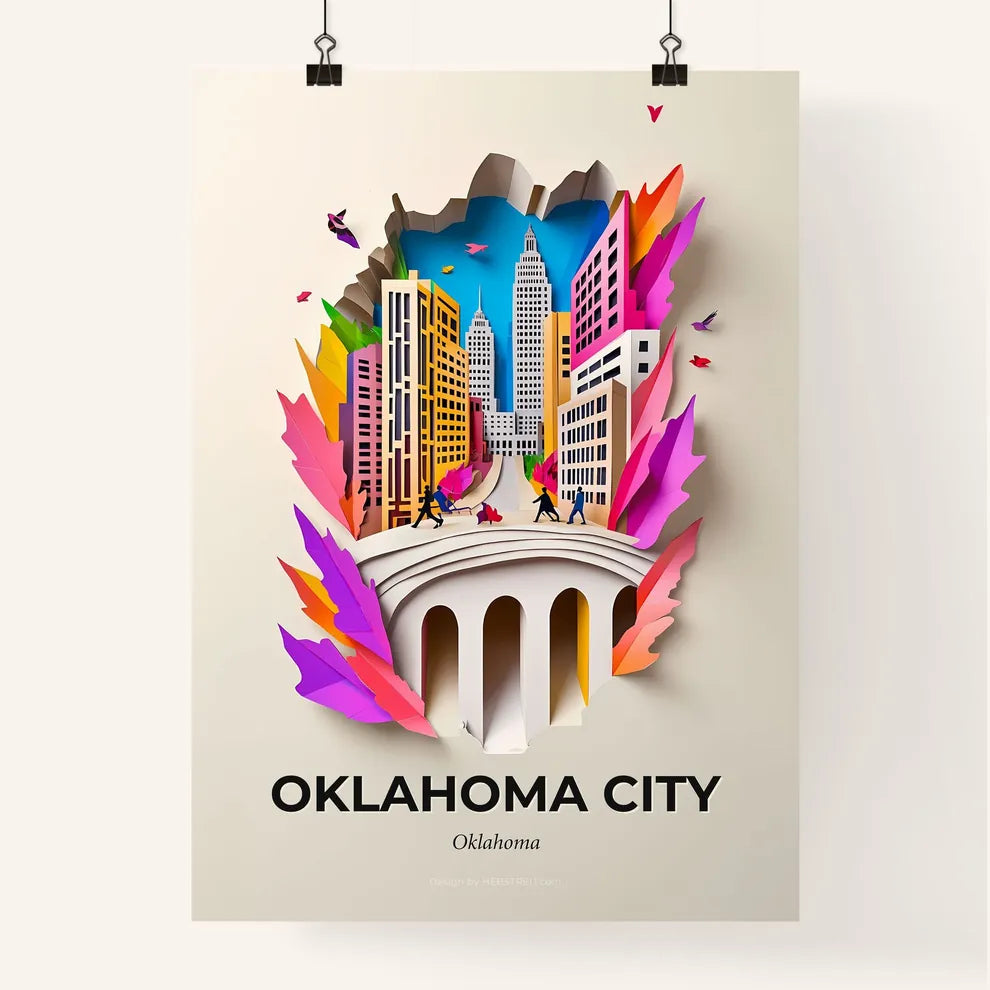 Vivid Oklahoma City, Oklahoma, Colorful Poster
