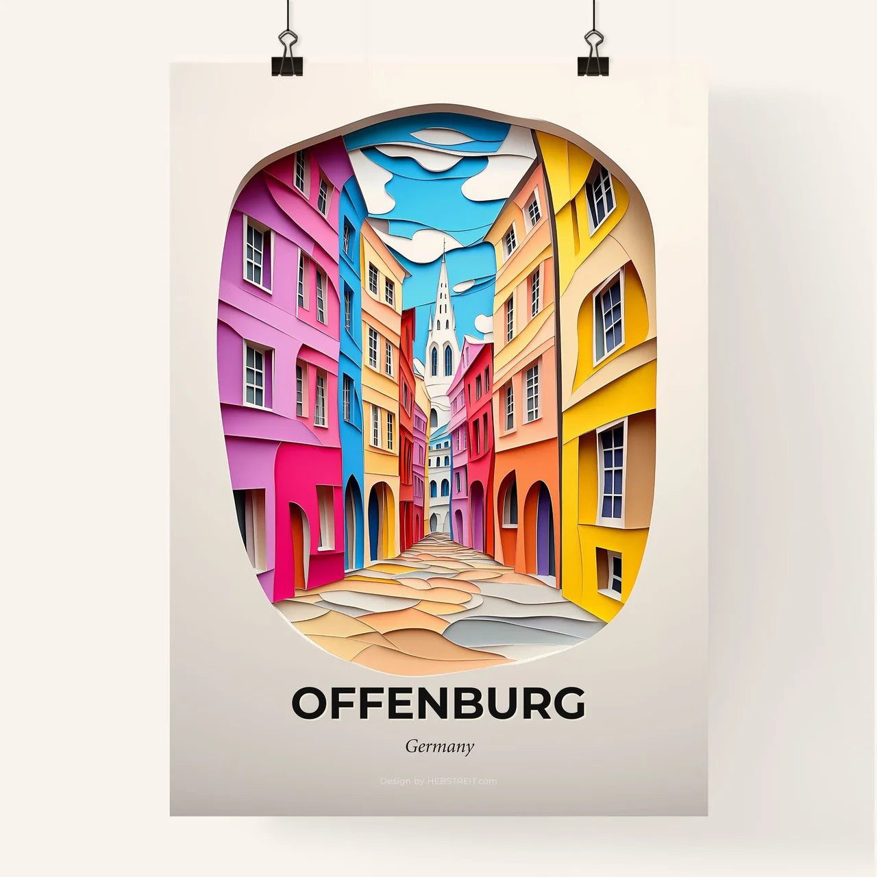 Vivid Offenburg, Germany, Colorful Poster