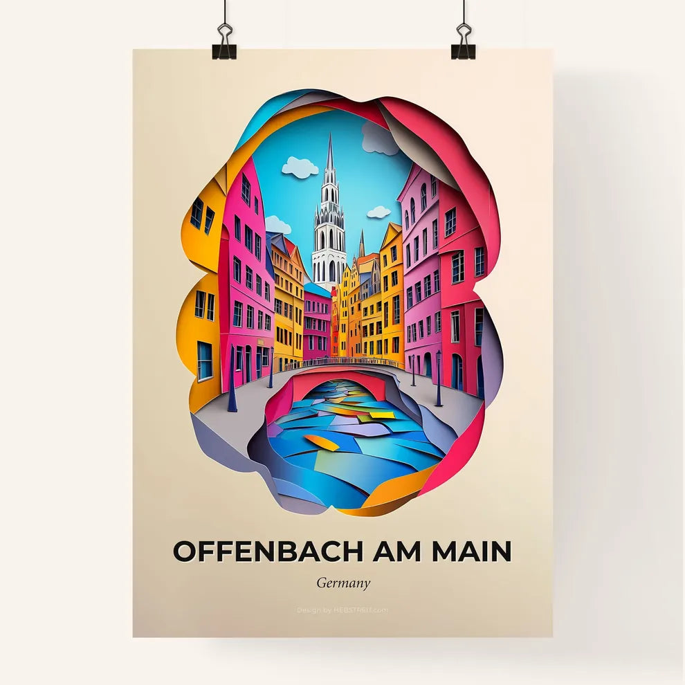 Vivid Offenbach am Main, Germany, Colorful Poster