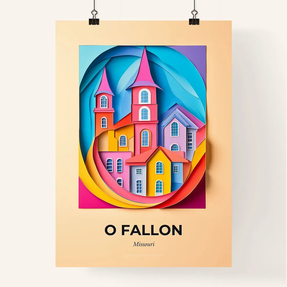 Vivid O Fallon, Missouri, Colorful Poster
