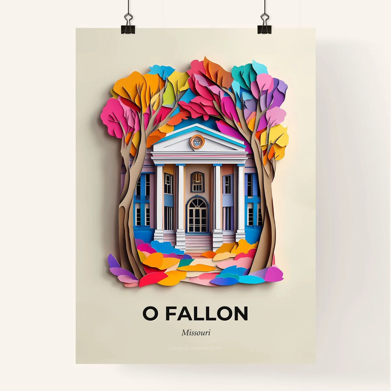 Vivid O Fallon, Missouri, Colorful Poster
