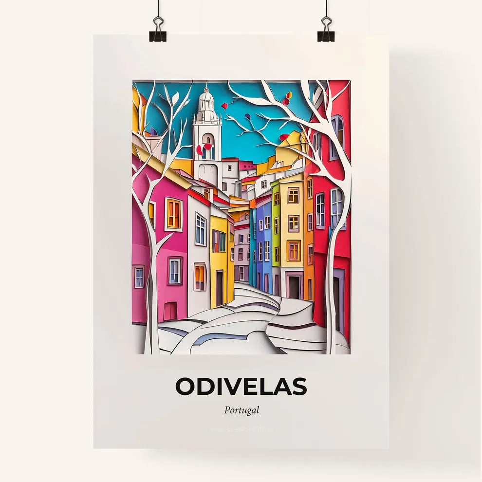 Vivid Odivelas, Portugal, Colorful Poster